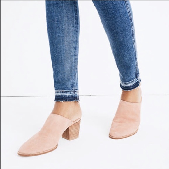 Madewell Shoes - MADEWELL Like New Harper Mules in Rose Suede 5.5